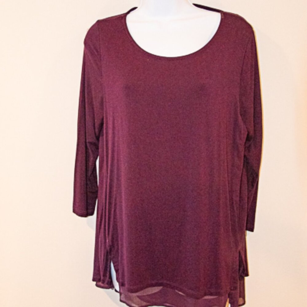 Soft Surroundings Tunic Top Long Sleeve Size Med